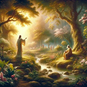 16. 耶和华神吩咐他说：「园中各样树上的果子，你可以随意吃，