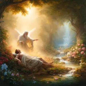 21. 耶和华神使他沉睡，他就睡了。于是取下他的一条肋骨，又把肉合起来。