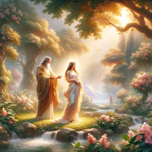 22. 耶和华神就用那人身上所取的肋骨造成一个女人，领她到那人跟前。