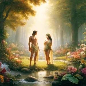 25. 当时夫妻二人赤身露体，并不羞耻。