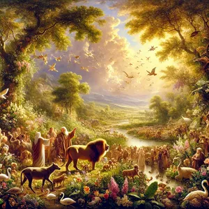 7. 你们要生养众多，在地上昌盛繁茂。”